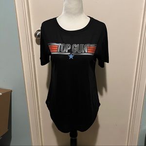 TOP GUN CURVED HEM TEE